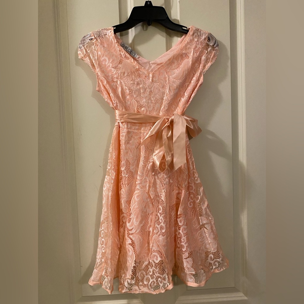 Blush Pink Lace Dress